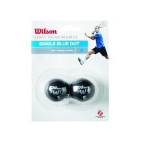 Wilson Staff Squash ball 2pk Blå prikk - Sort